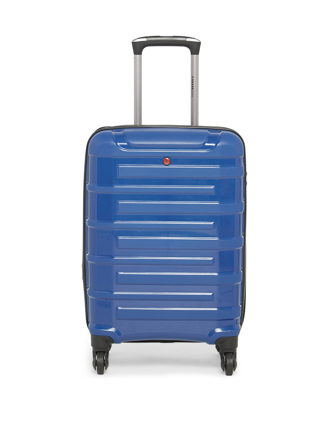 

SWISSBRAND Sion Textured Hard-Sided Cabin Trolley Bag, Blue