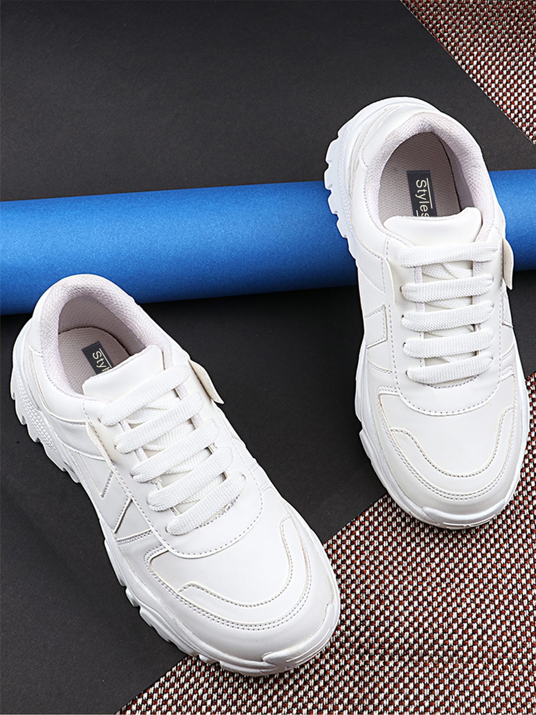 

Stylestry Women Lace-UP Sneakers, White