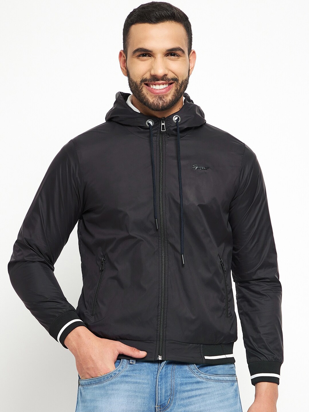 

Spirit Men Insulator Hooded Bomber Jacket, Black