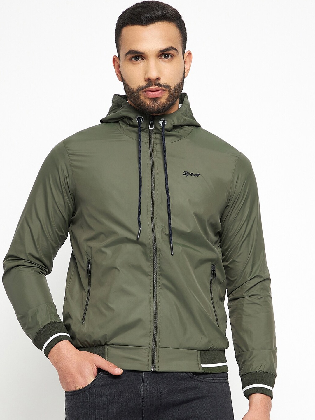 

Spirit Men Solid Insulator Bomber Jacket, Olive