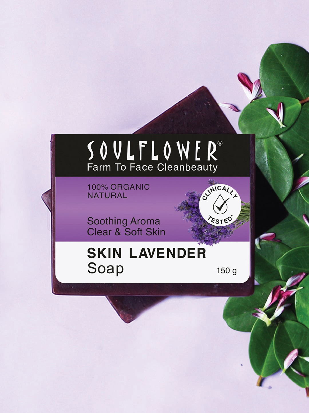 

Soulflower Unisex Pack of 2 Lavender Soaps, Purple