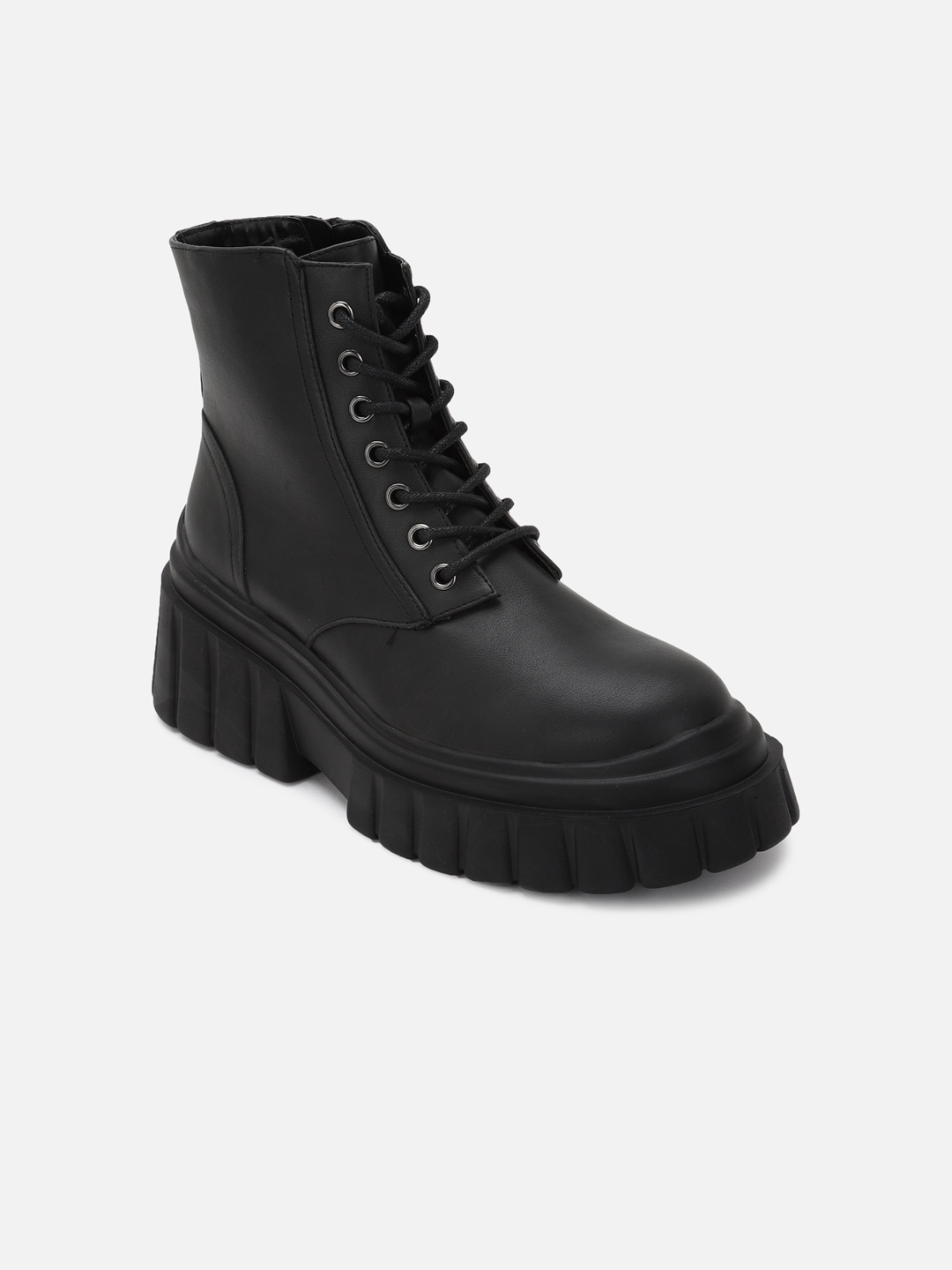 

FOREVER 21 Women Mid Top Chunky Boots, Black