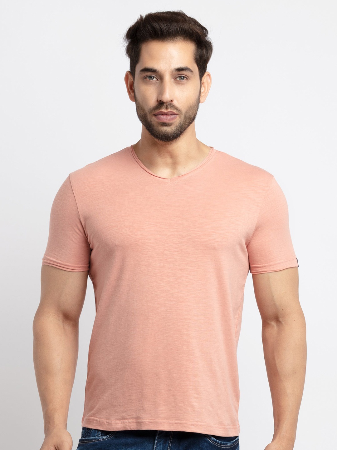 

Status Quo Men Cotton T-shirt, Pink