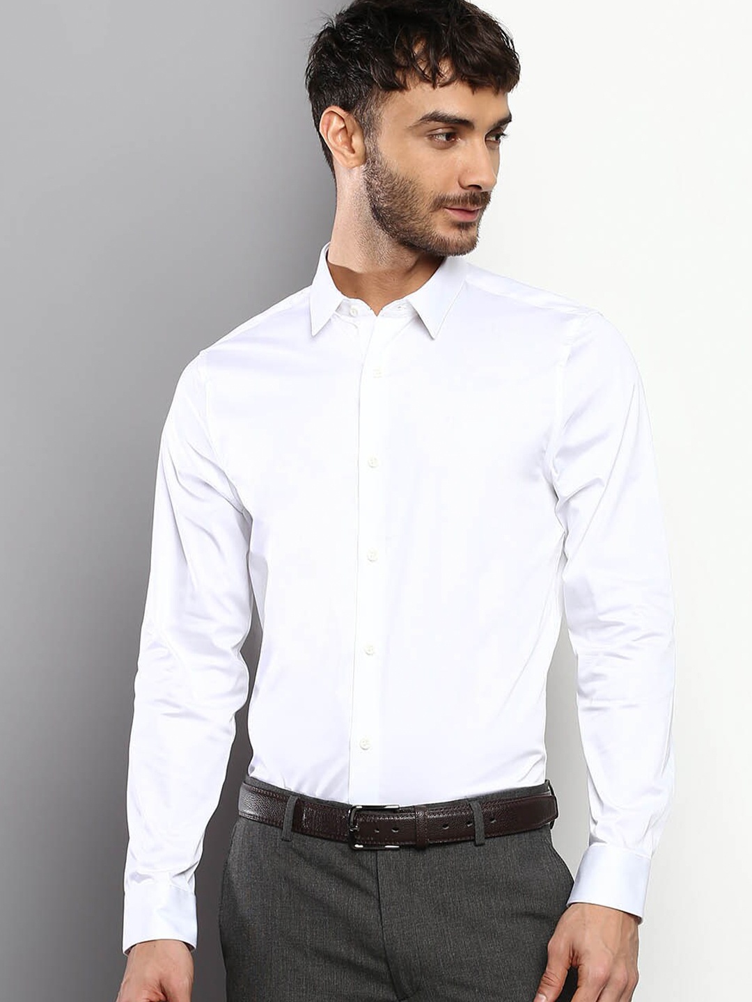 

Calvin Klein Jeans Men Slim Fit Formal Shirt, White