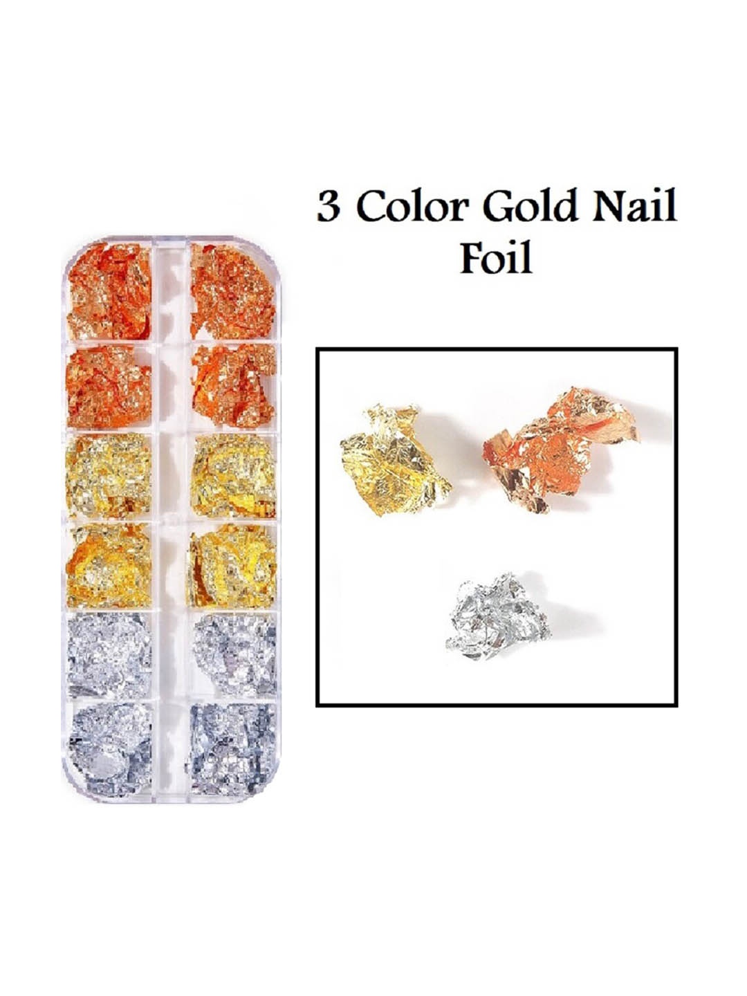 

S.A.V.I. 12 Grids Nail Foil Manicure & Decorations DIY Accessories, Silver