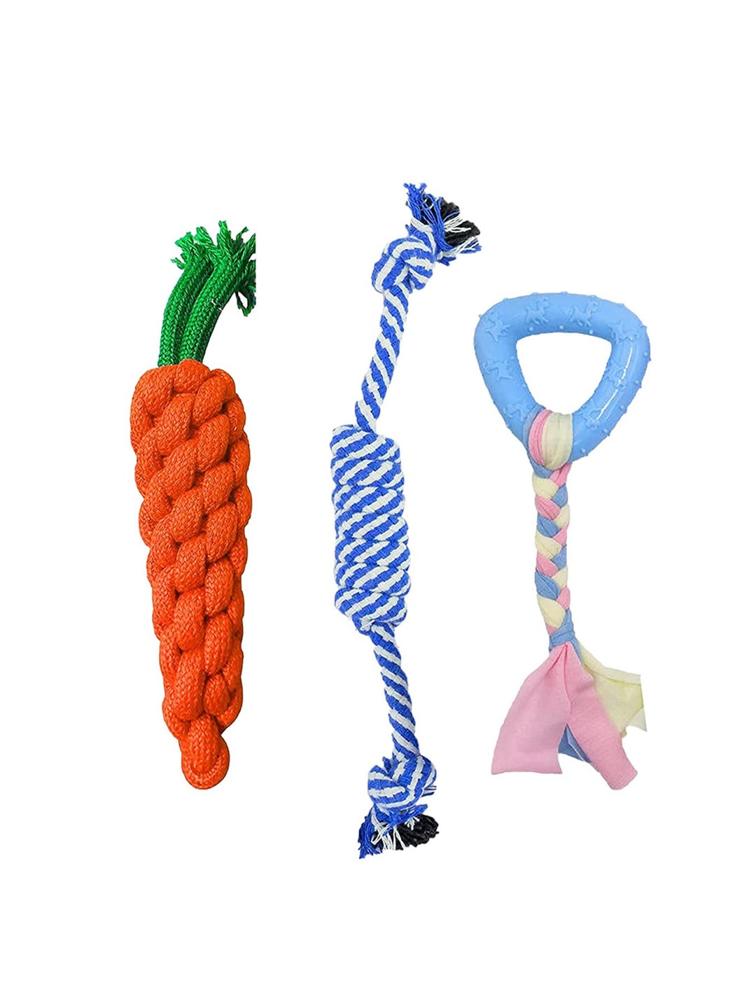 

Emily pets Set Of 3 Teething Pet Toys, Blue