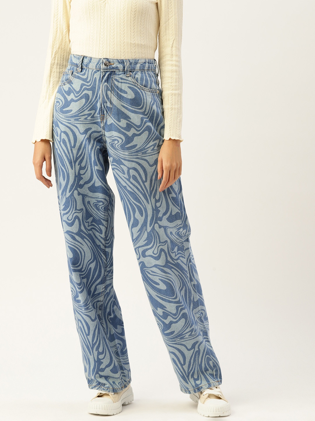 

Malachi Women Original High-Rise Printed Jeans, Blue