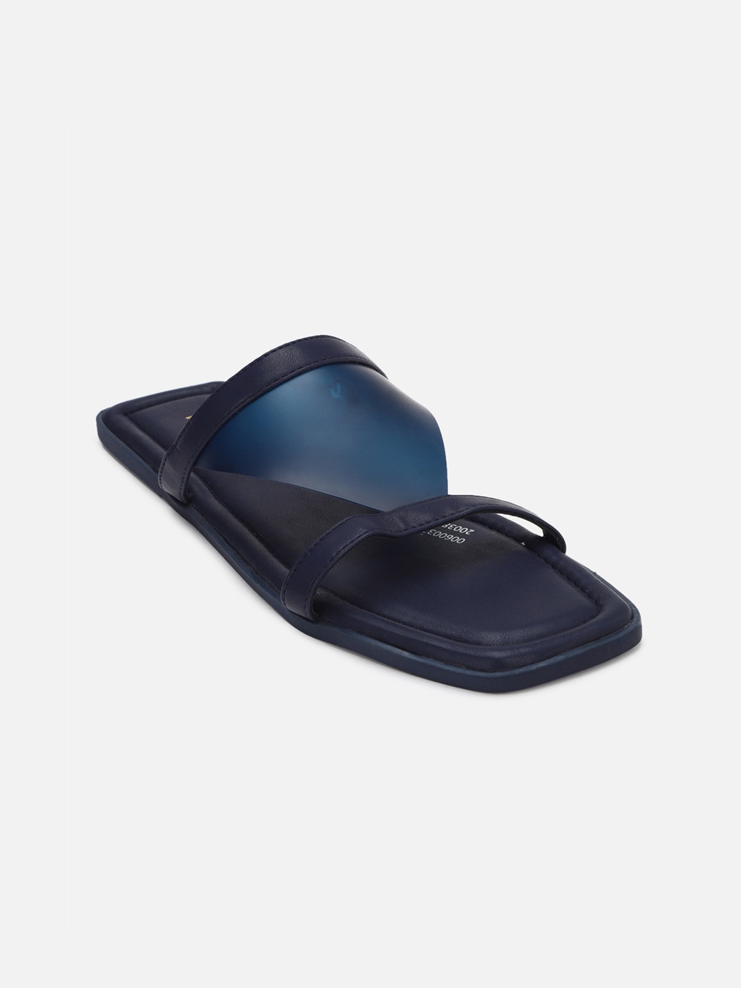 

FOREVER 21 Women Open Toe Flats, Navy blue