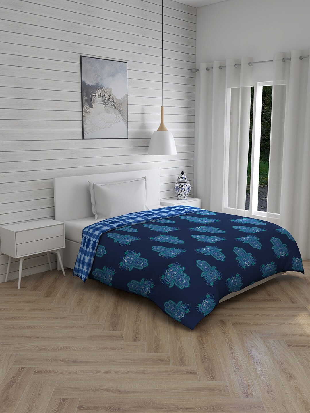 

Boutique Living India Blue Ethnic Motifs Heavy Winter 120 GSM Single Bed Comforter