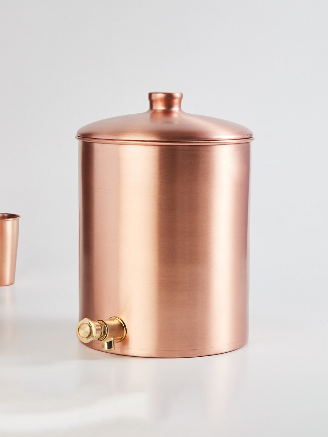 

Home Centre Healthy Living Gold Toned Pure Copper Water Dispenser With Lid 8L