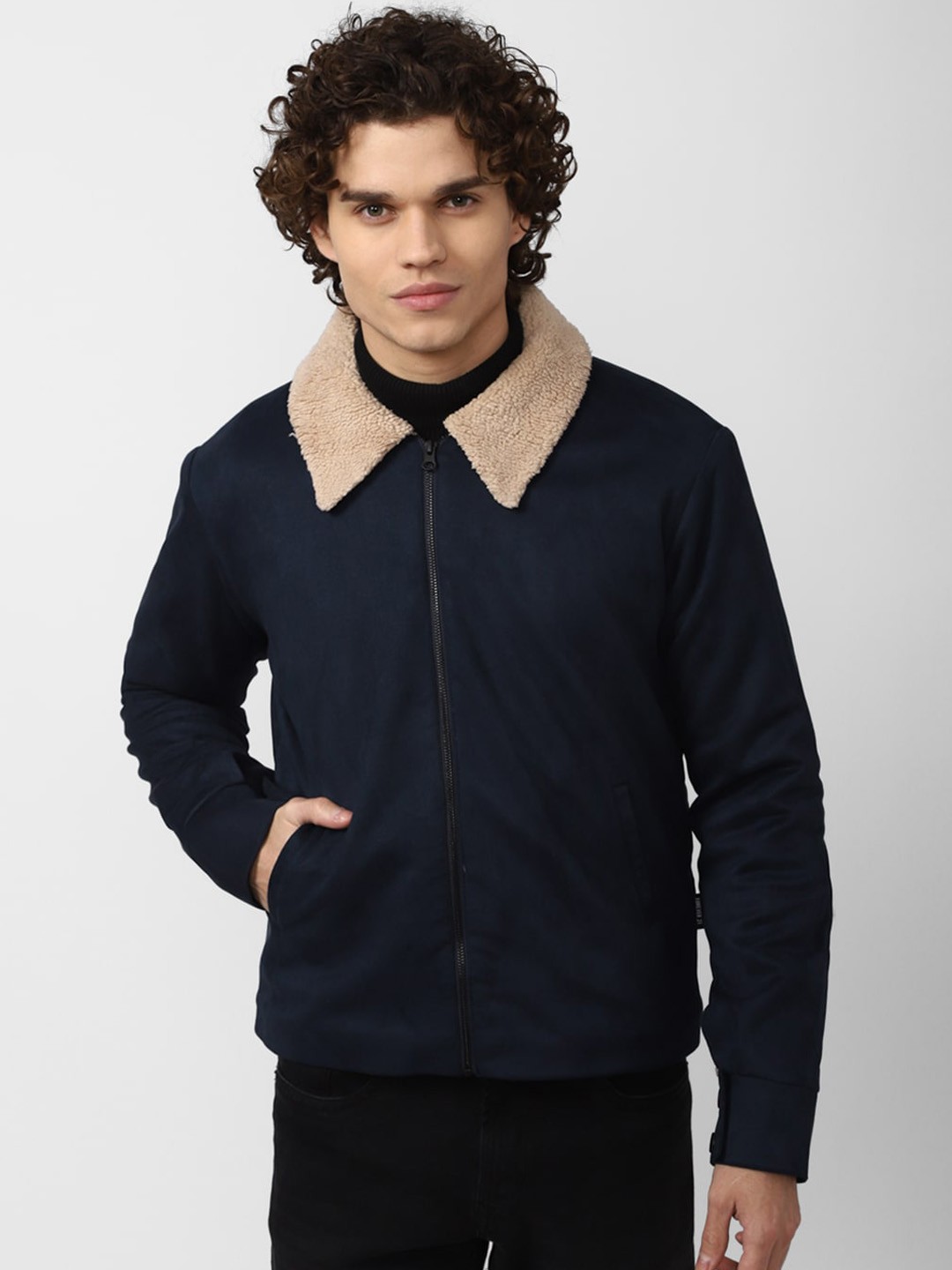 

FOREVER 21 Men Solid Tailored Jacket, Blue