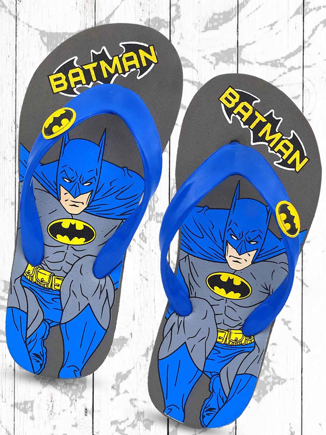 

Kids Ville Boys Batman Printed Slip-On Thong Flip Flops, Grey