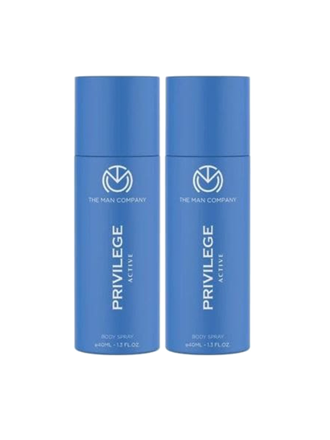 

THE MAN COMPANY Set of 2 Privilege Active Body Spray 40 ml Each, Blue