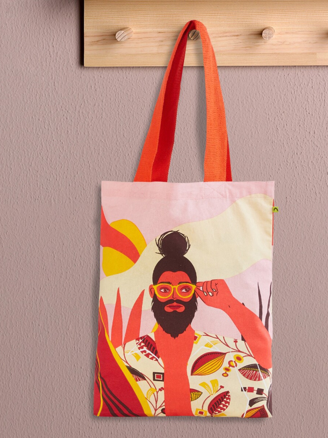 

Home Centre Printed Shopper Tote Bag, Orange