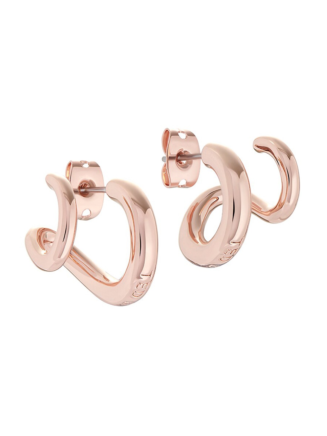 

Ted Baker Rose Gold-Plated Contemporary Half Hoop Earrings