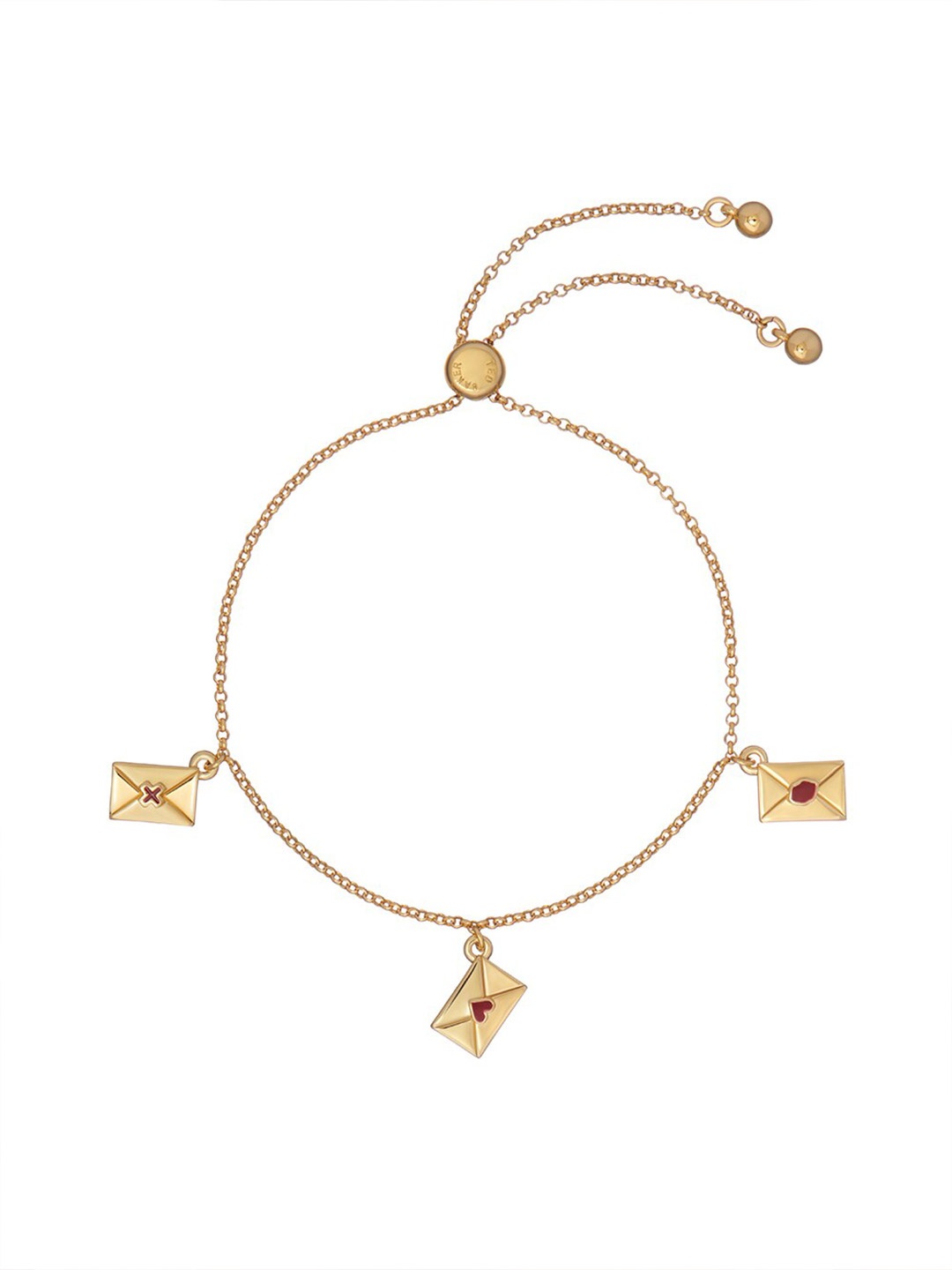 

Ted Baker Women Brass Charm Bracelet, Red