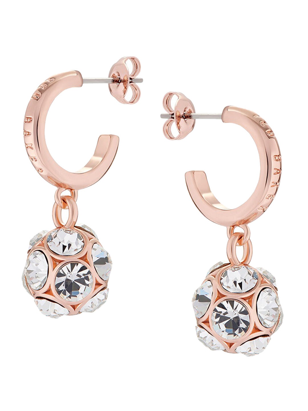 

Ted Baker Stone Studded Drop Earrings, Rose gold