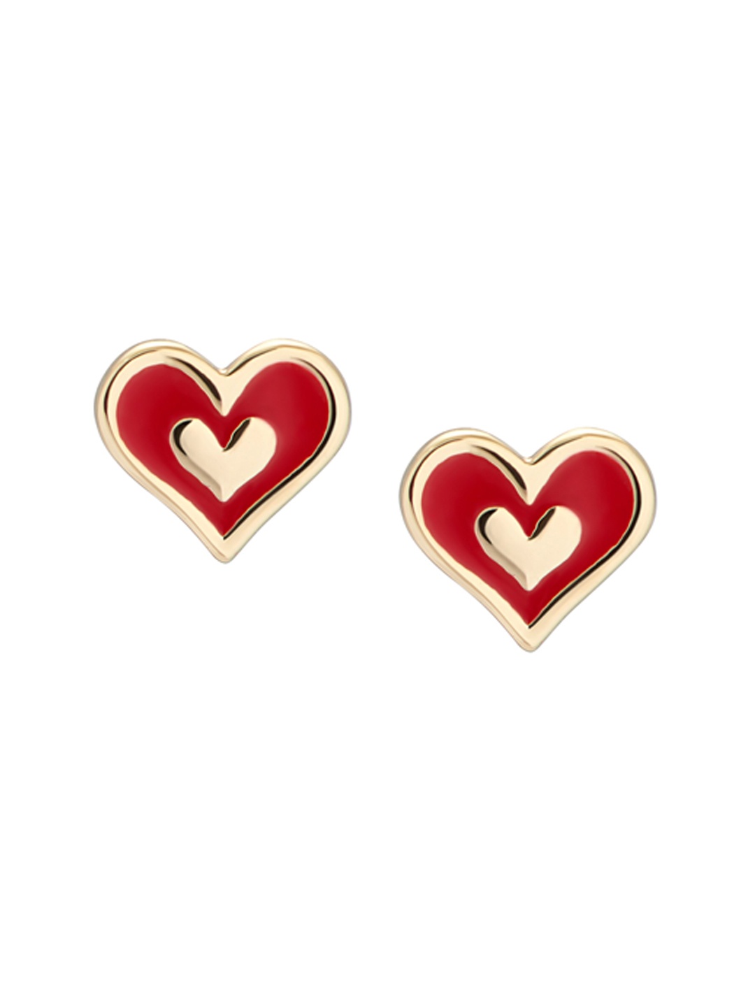 

Ted Baker Gold-Plated Heart Shaped Studs Earrings, Red