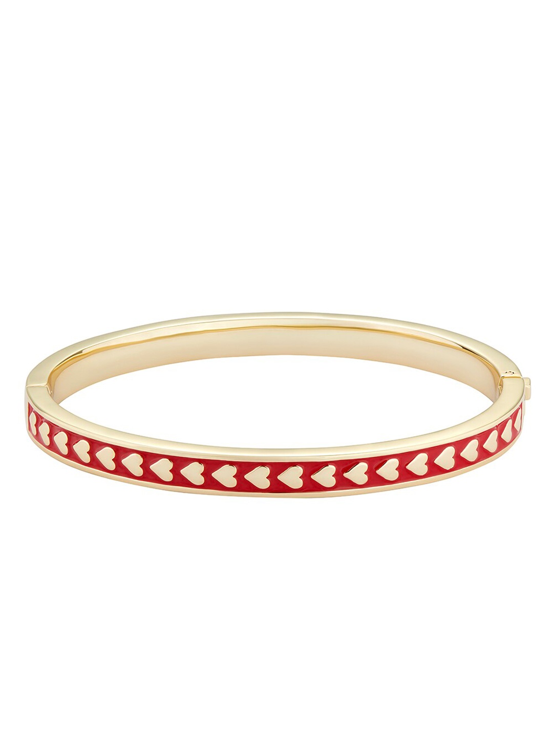 

Ted Baker Elliee Heart Enamelled Brass Bangle, Gold