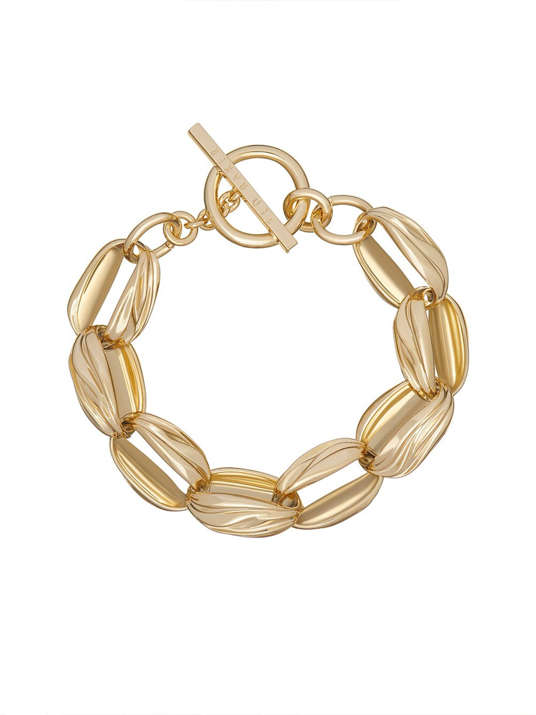 

Ted Baker Women Brass Gold-Plated Link Bracelet