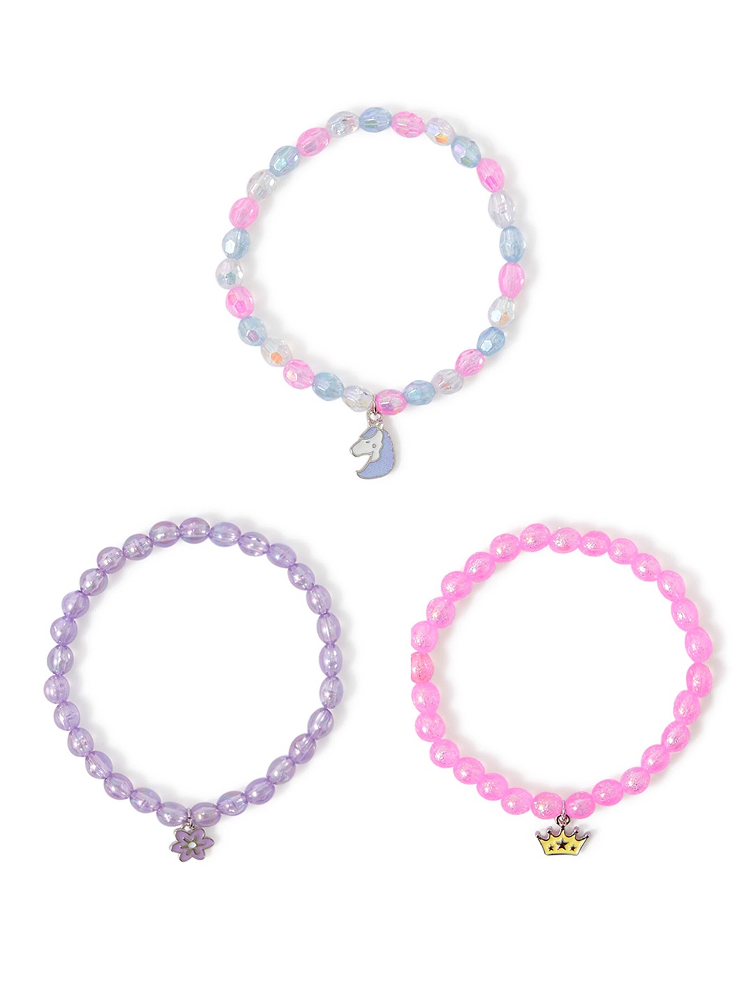 

Accessorize Girls Pack Of 3 Bracelet, Pink