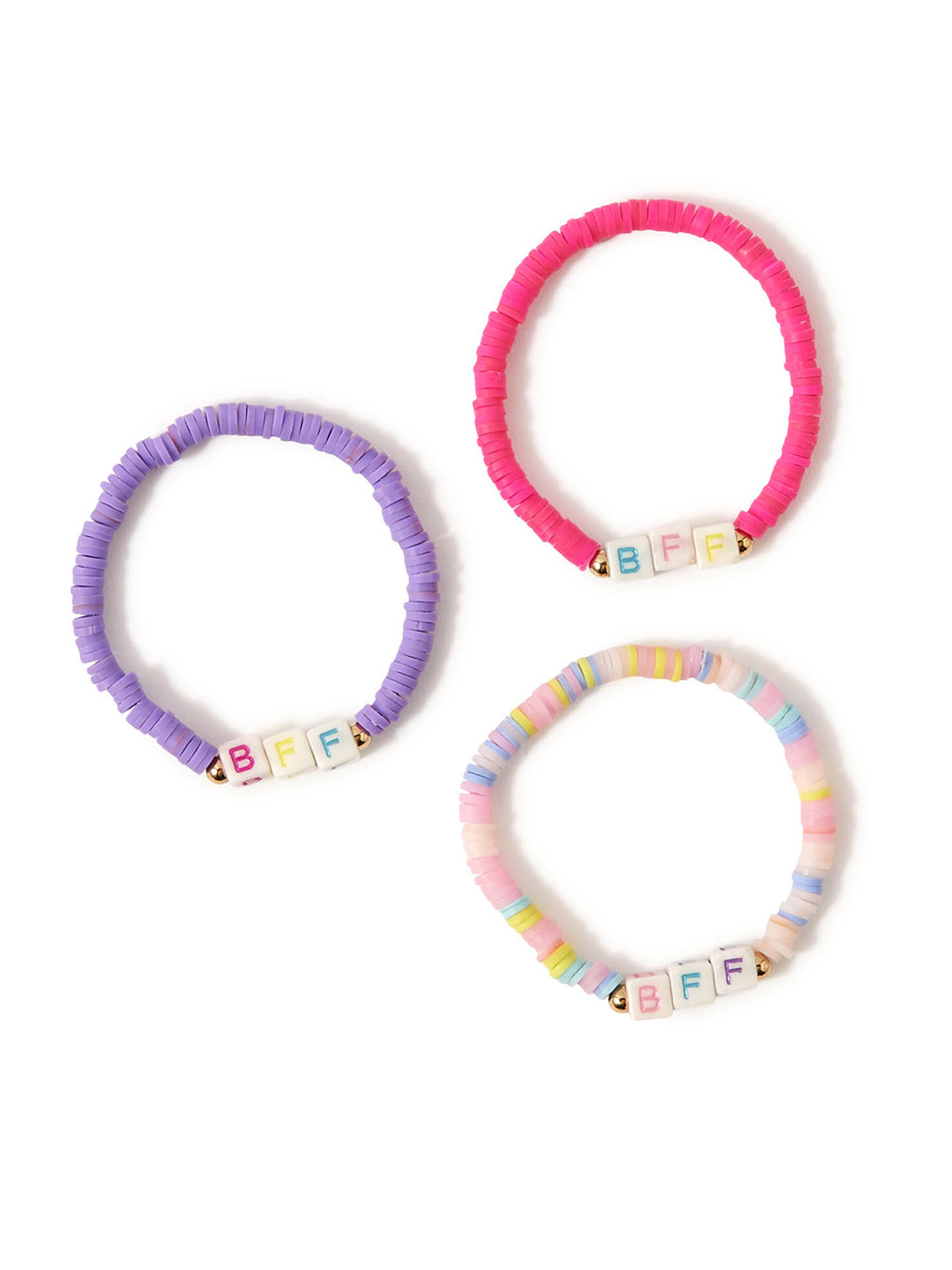 

Accessorize Girls Set Of 3 Pink & Lavender Bracelet