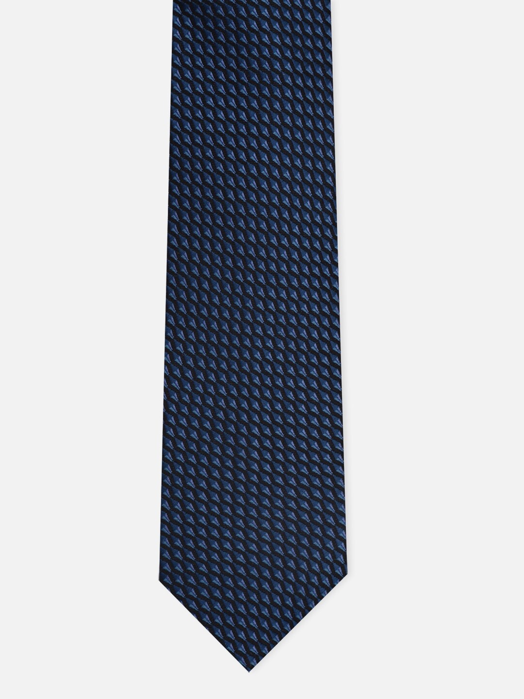 

Louis Philippe Men Printed Broad Tie, Navy blue