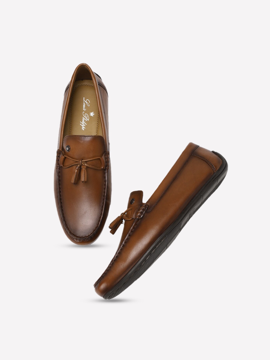 

Louis Philippe Men Tassel Formal Loafers, Brown