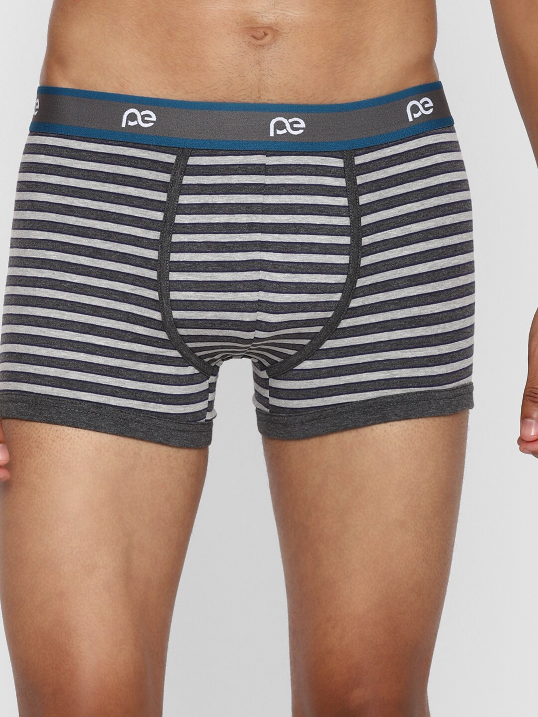 

Peter England Men Striped Cotton Trunk PETRMRGPC92356, Grey