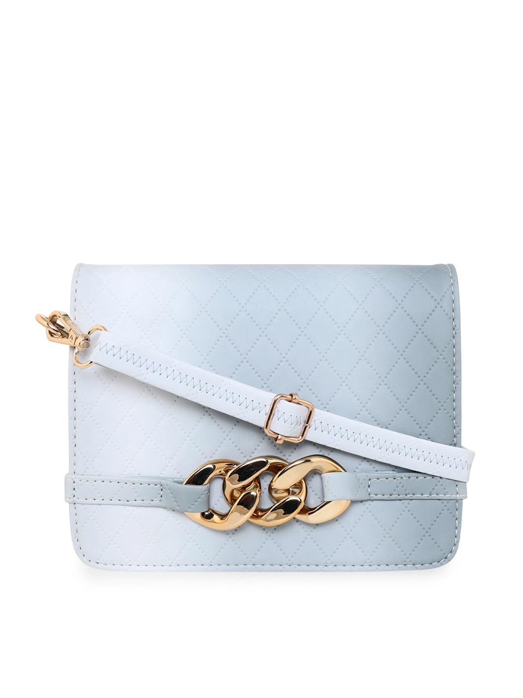

ESBEDA Textured Structured Sling Bag with Quilted, Grey