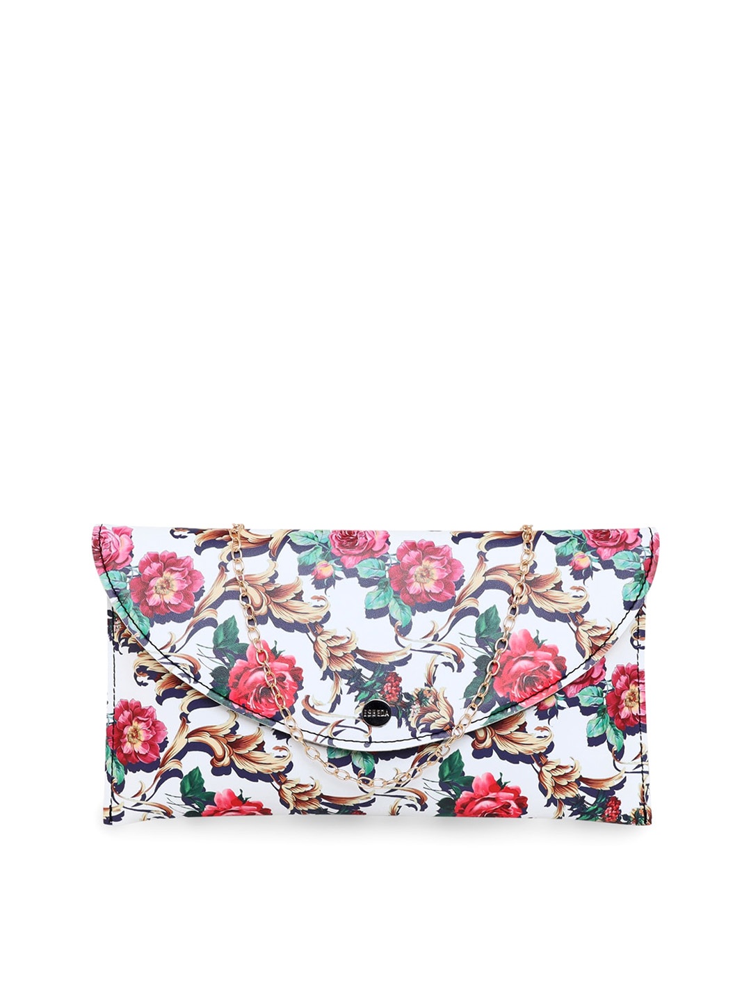 

ESBEDA Women Printed Envelope Clutch, White