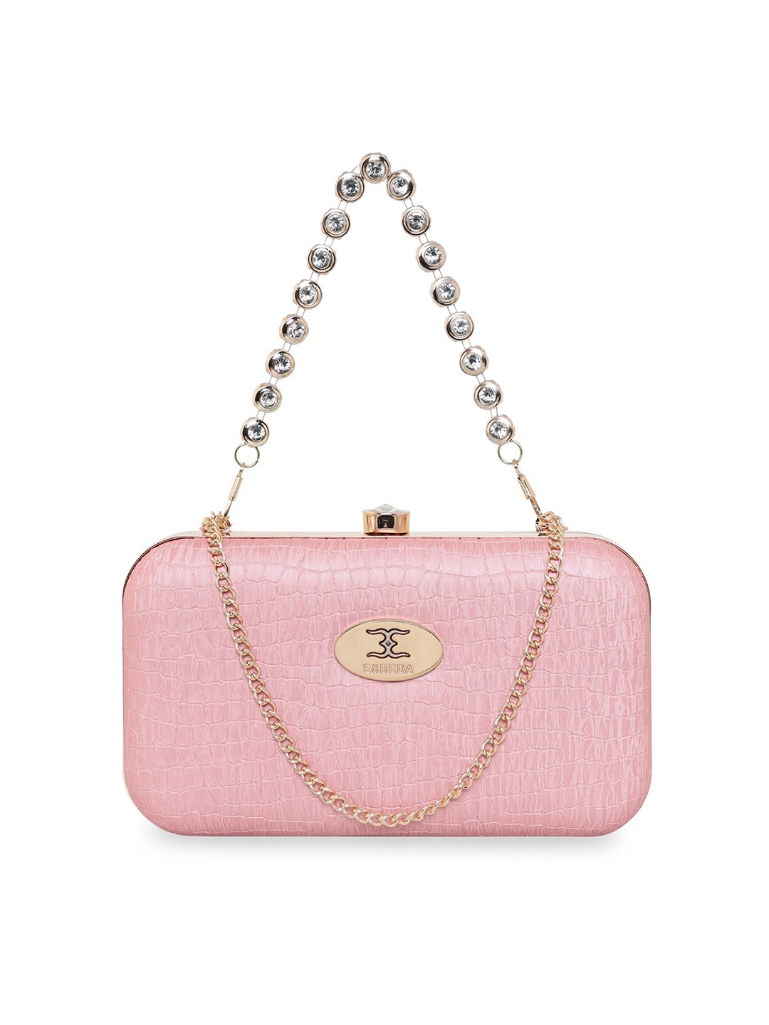 

ESBEDA Textured Box Clutch, Pink