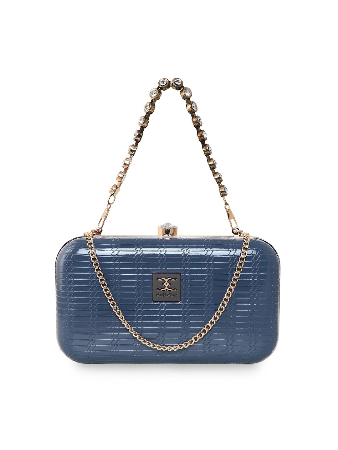 

ESBEDA Textured Box Clutch, Blue