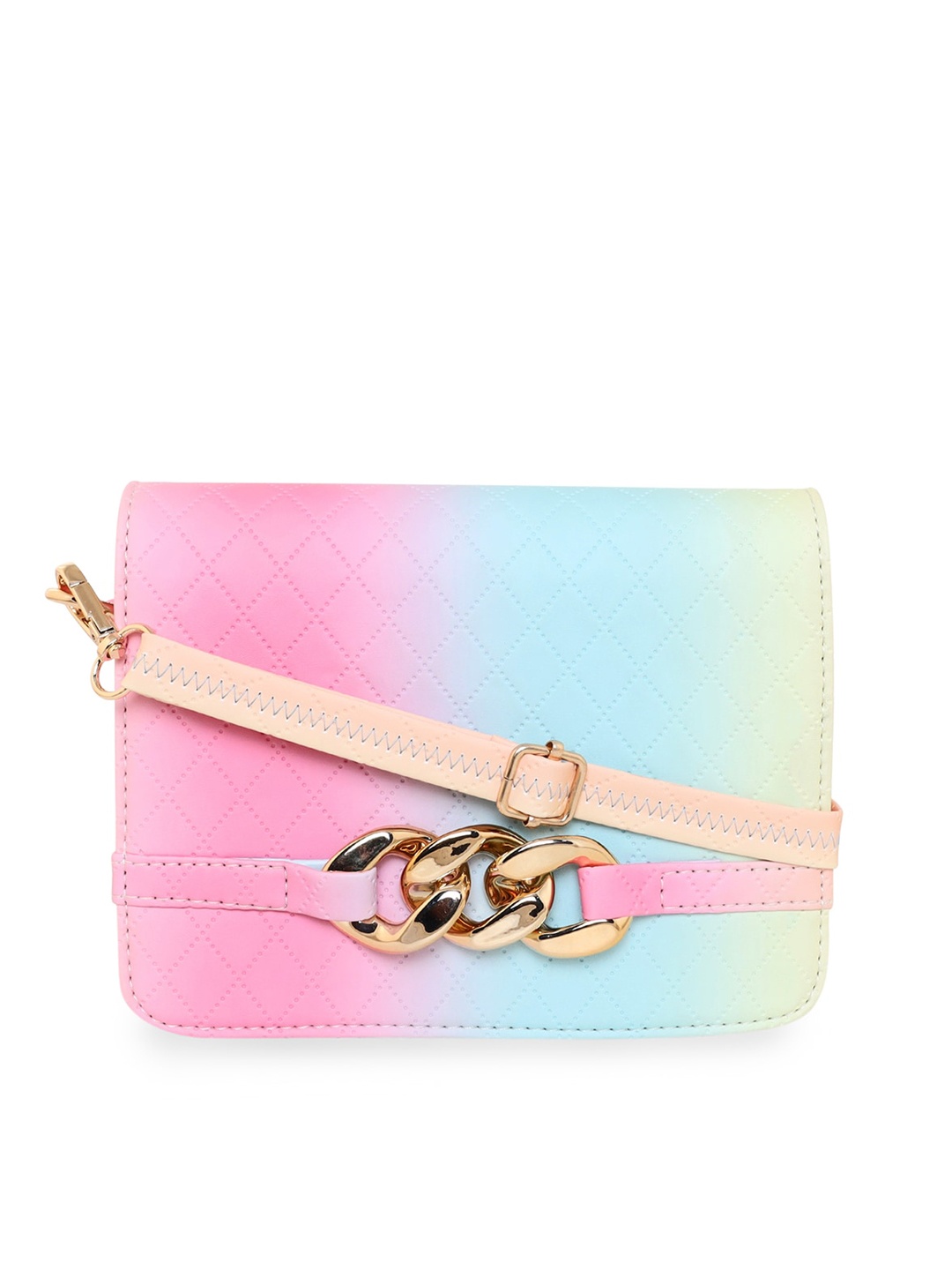 

ESBEDA Women PU Bowling Sling Bag with Quilted, Pink
