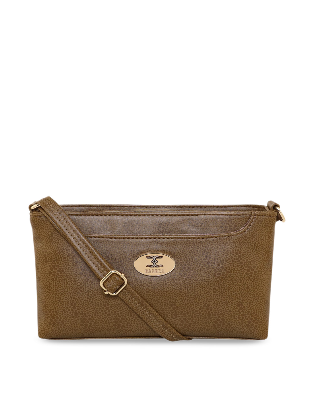 

ESBEDA Textured PU Structured Sling Bag, Brown