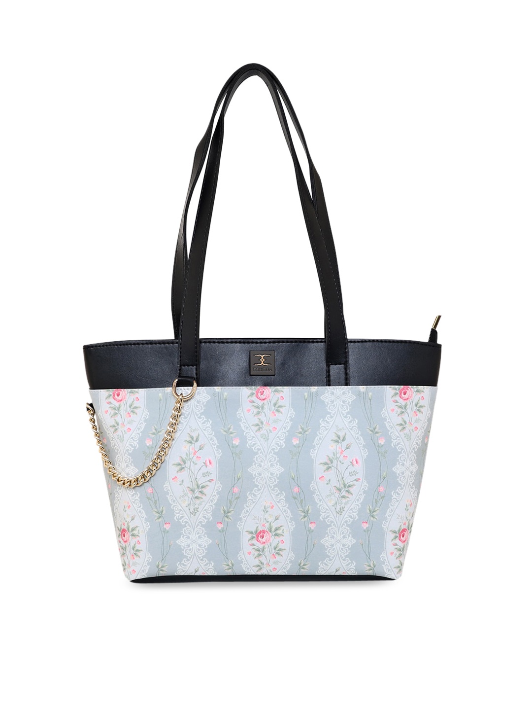 

ESBEDA Floral Printed PU Shopper Shoulder Bag, Grey