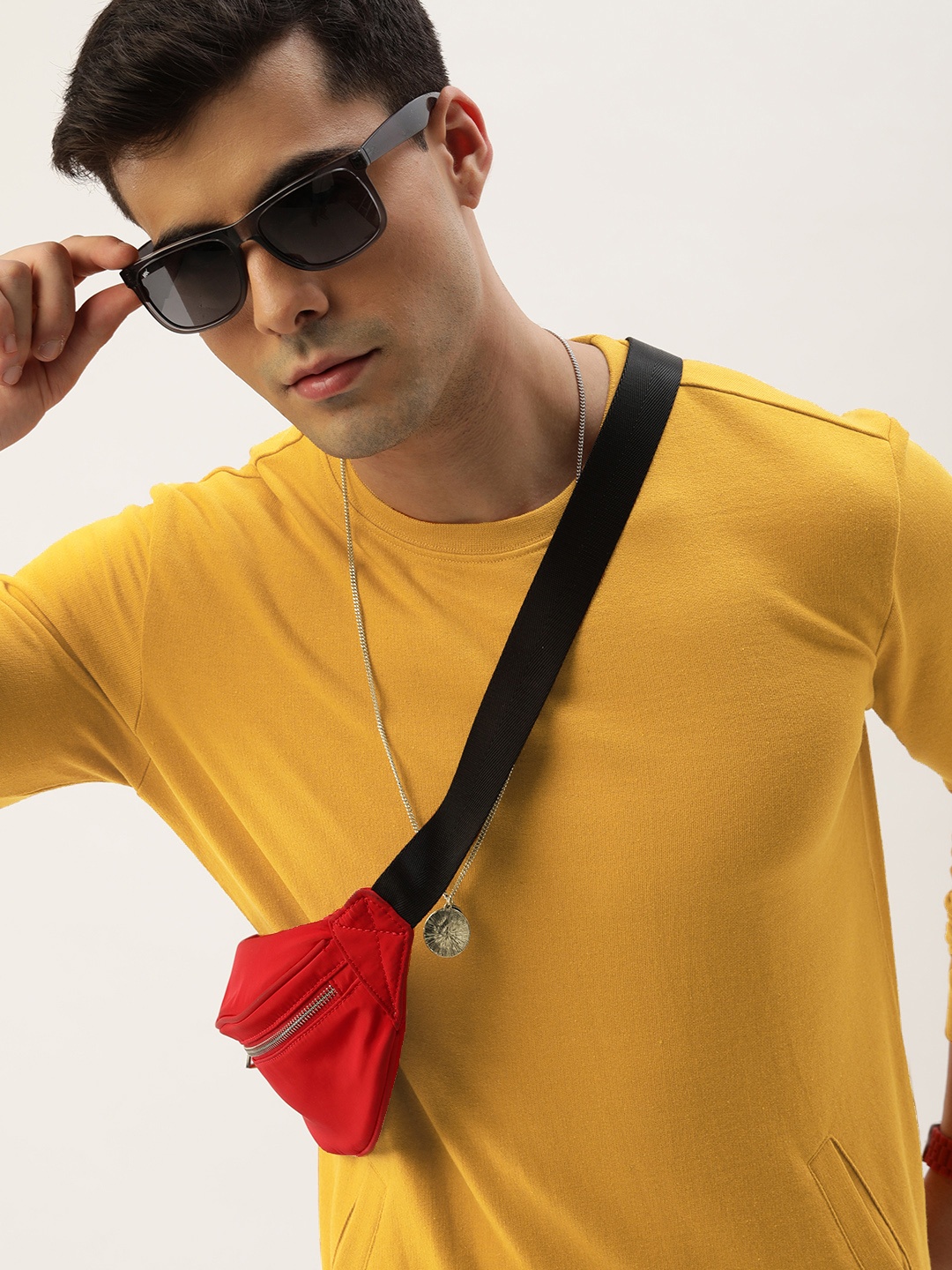 

Kook N Keech Men Solid Knitted Sweatshirt, Yellow