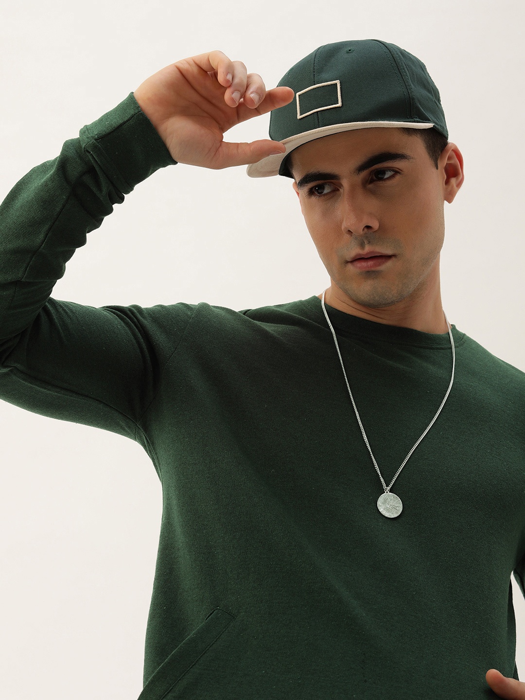 

Kook N Keech Men Solid Sweatshirt, Green