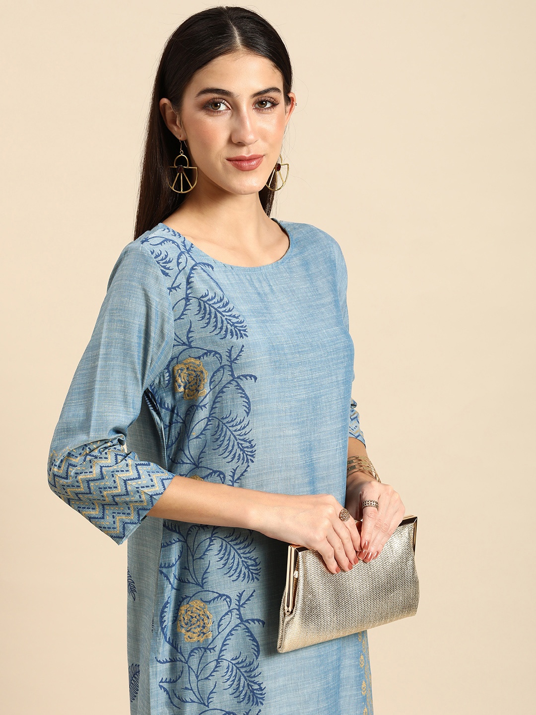 

Anouk Women Ethnic Motifs Printed Kurta, Blue