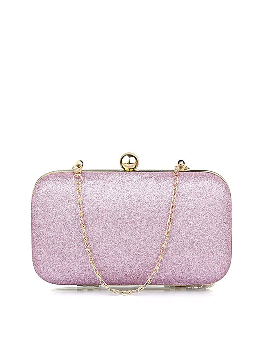 

Style Shoes Embellished Box Clutch, Pink
