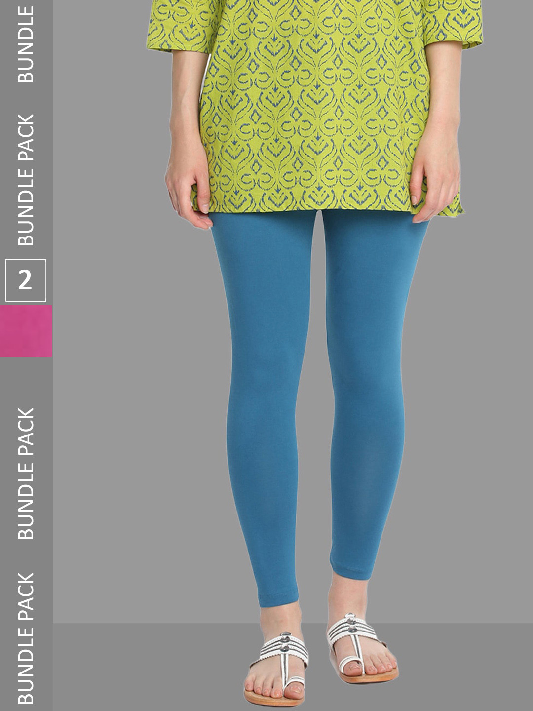 

Dollar Missy Pack Of 2 Ankle-Length Leggings, Turquoise blue