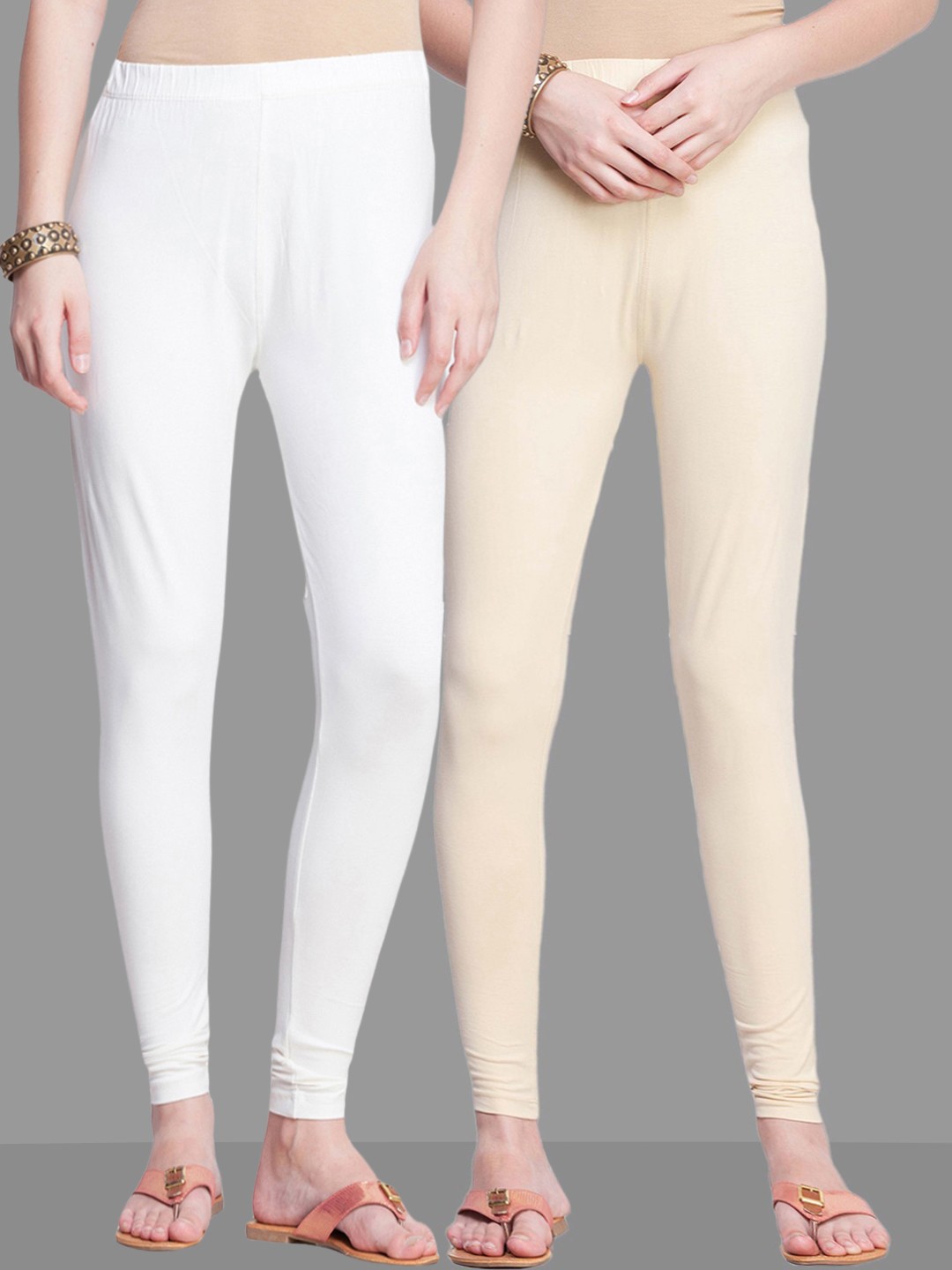 

Dollar Missy Pack Of 2 Churidar Length Leggings, White