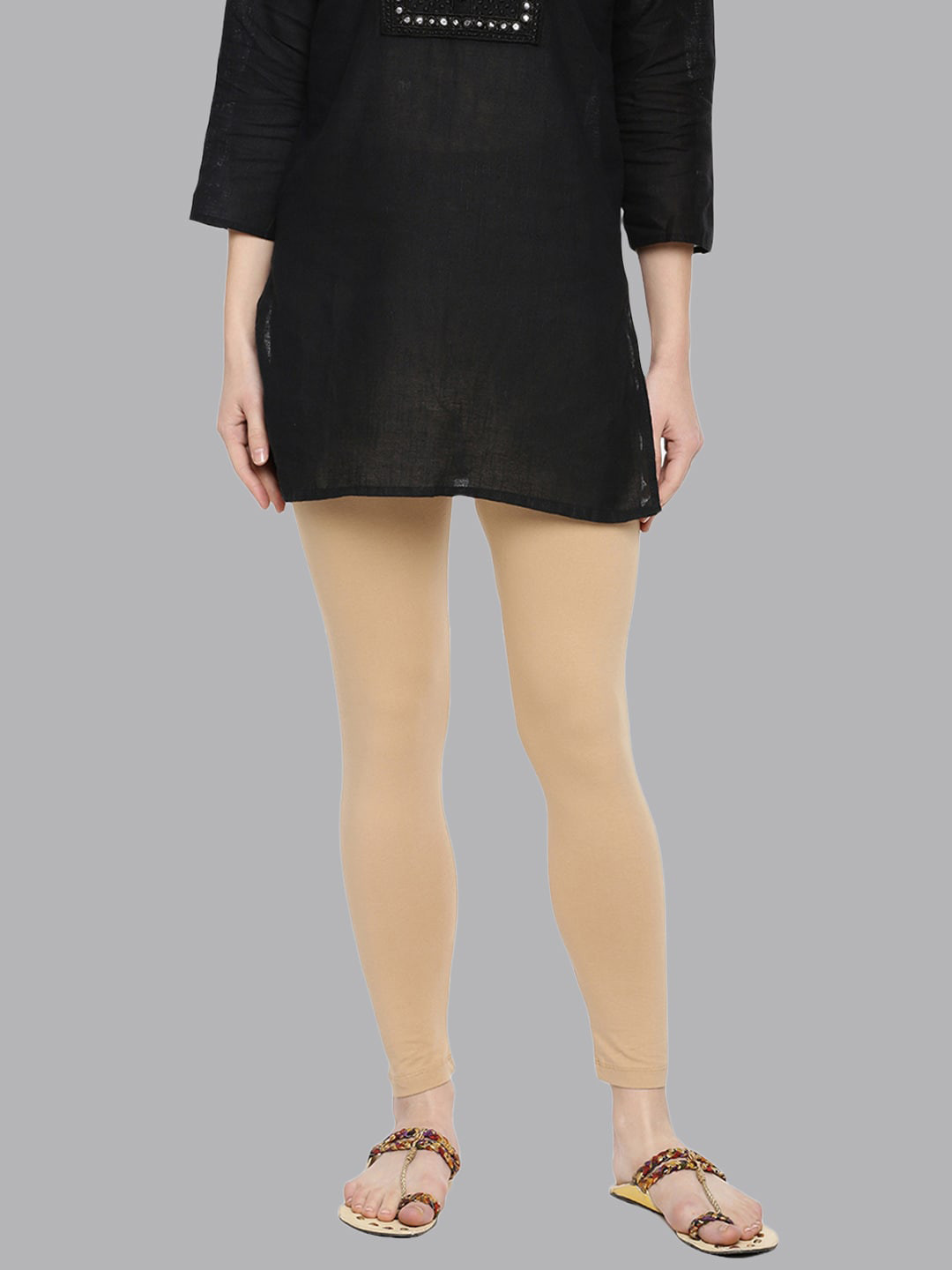 

Dollar Missy Ankle-Length Leggings, Beige