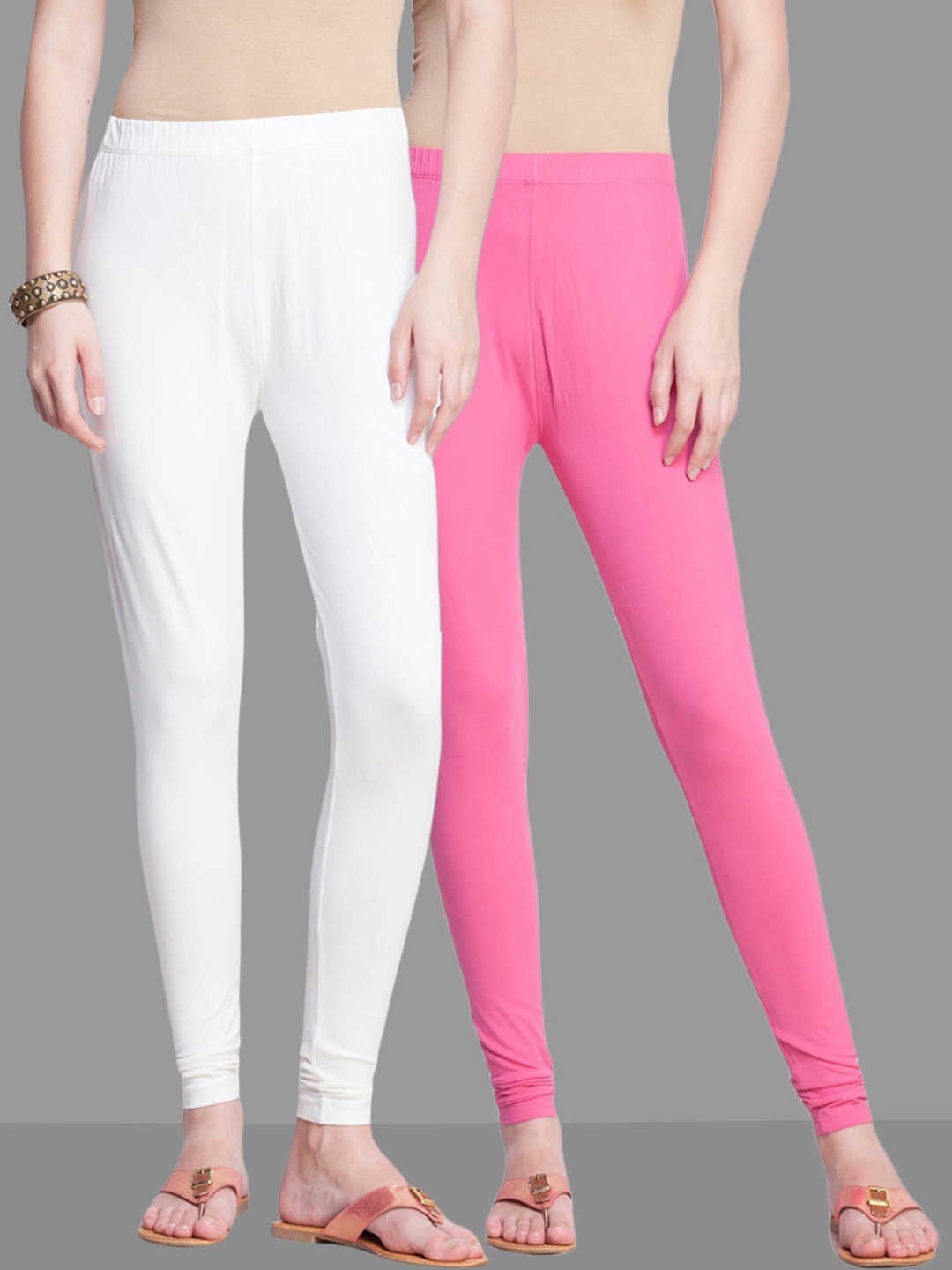 

Dollar Missy Pack Of 2 Churidar Length Leggings, White