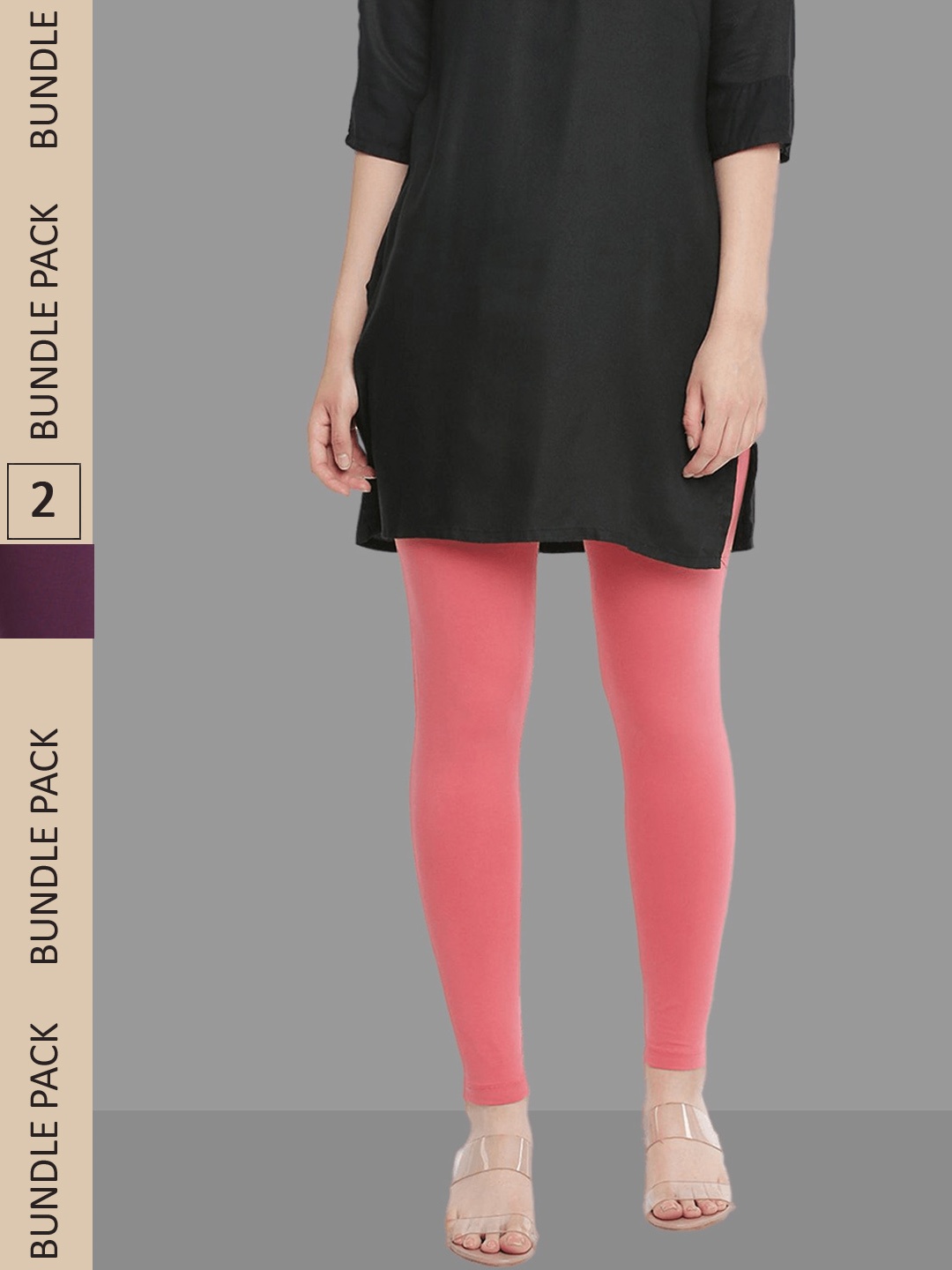 

Dollar Missy Pack Of 2 Ankle-Length Leggings, Peach