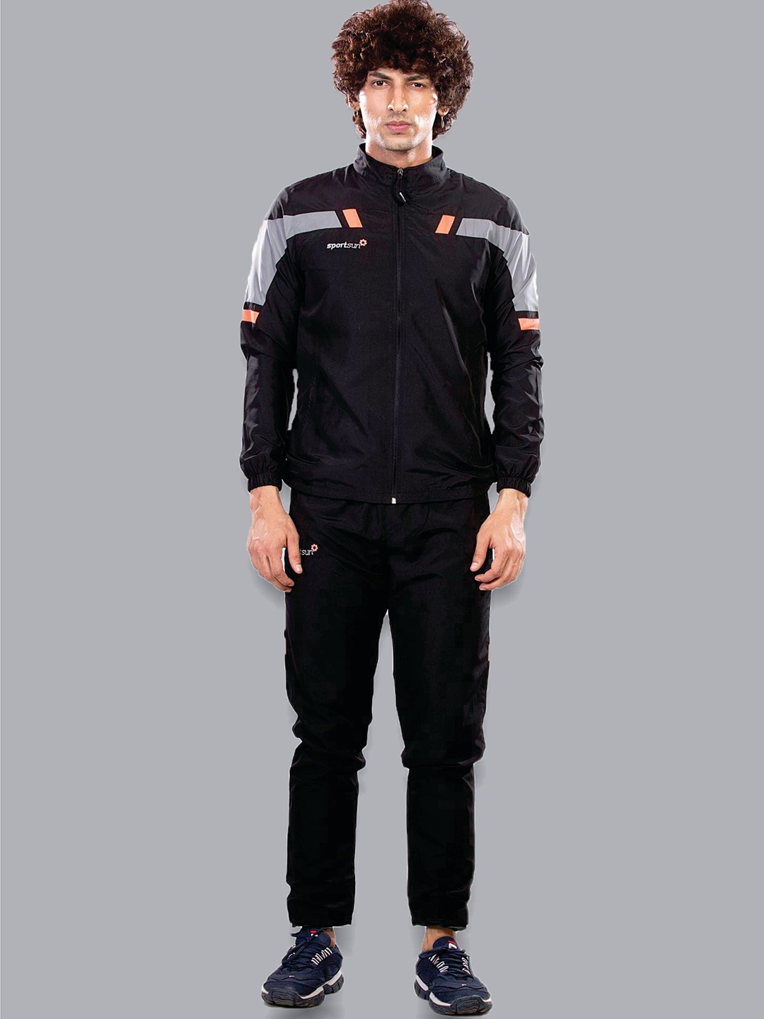 

SPORT SUN Men Men Comfort-Fit Tracksuits, Black