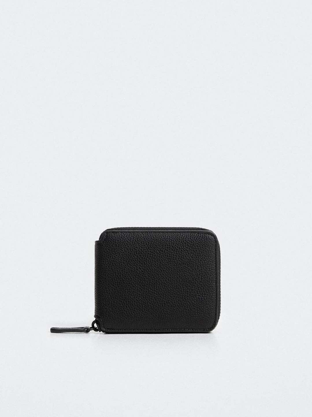 

MANGO MAN Pebbled Effect Sustainable Zip Around Wallet, Black