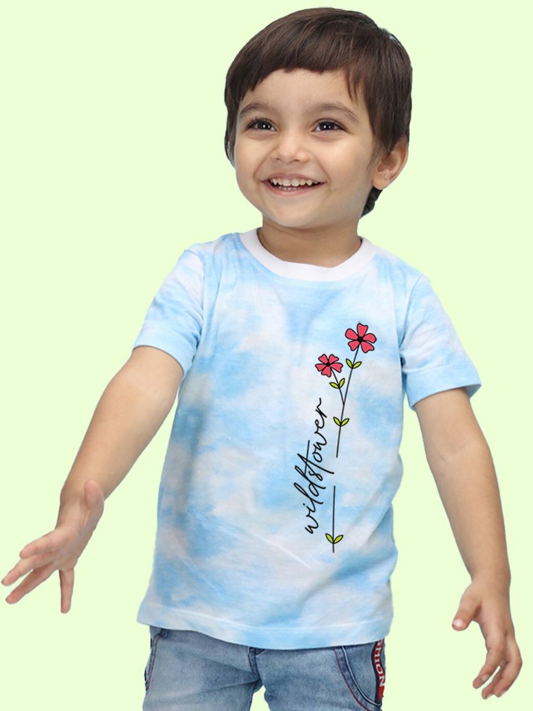 

NUSYL Kids Tie and Dye Printed T-shirt, Blue