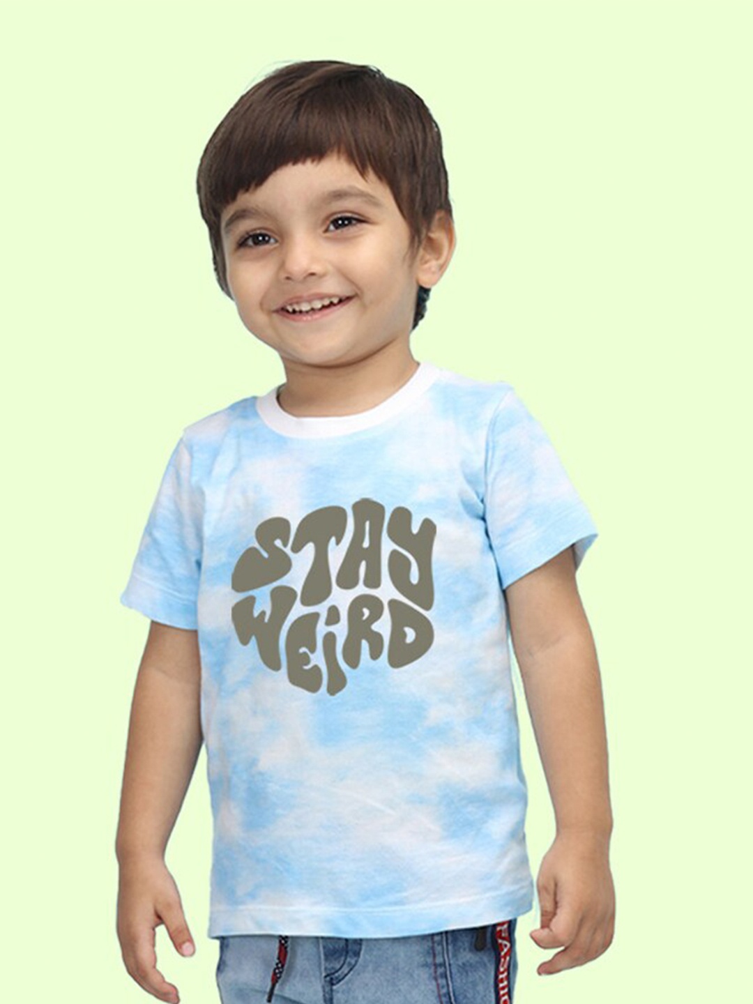 

NUSYL Kids Typography Printed T-shirt, Blue