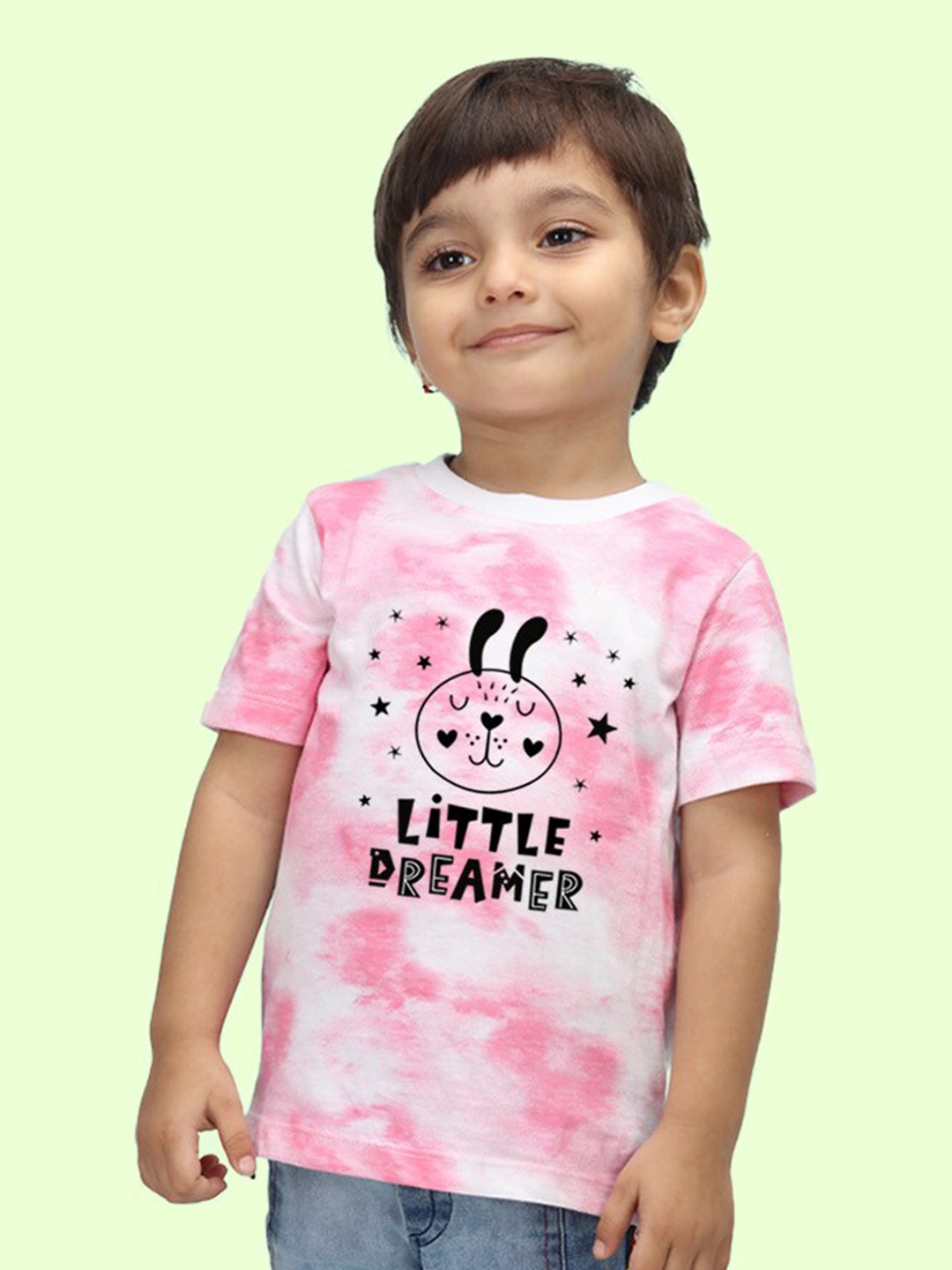 

NUSYL Kids Typography Printed T-shirt, Pink